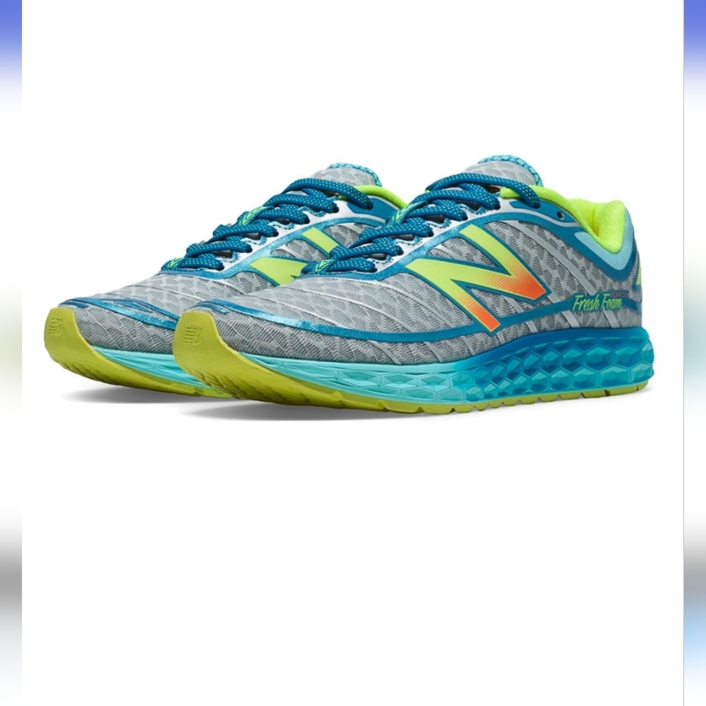New Balance Teal and Yellow Athletic Running Sneakers
